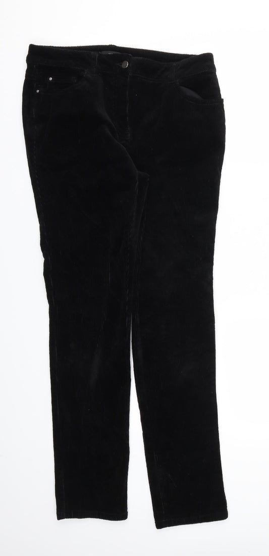 M&Co Womens Black   Trousers  Size 10 L30 in