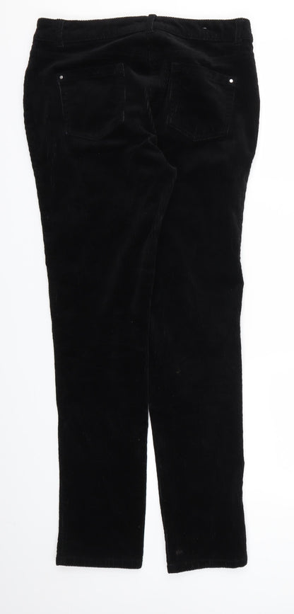 M&Co Womens Black   Trousers  Size 10 L30 in