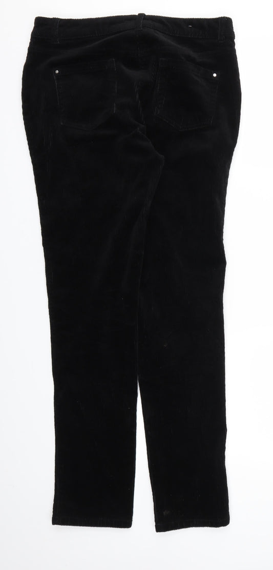 M&Co Womens Black   Trousers  Size 10 L30 in