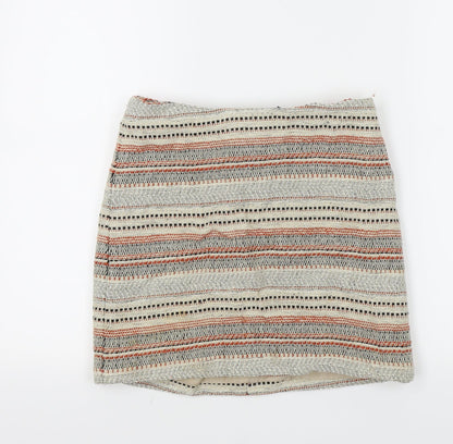 Primark Womens Multicoloured Striped  A-Line Skirt Size 10