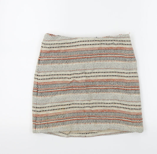 Primark Womens Multicoloured Striped  A-Line Skirt Size 10
