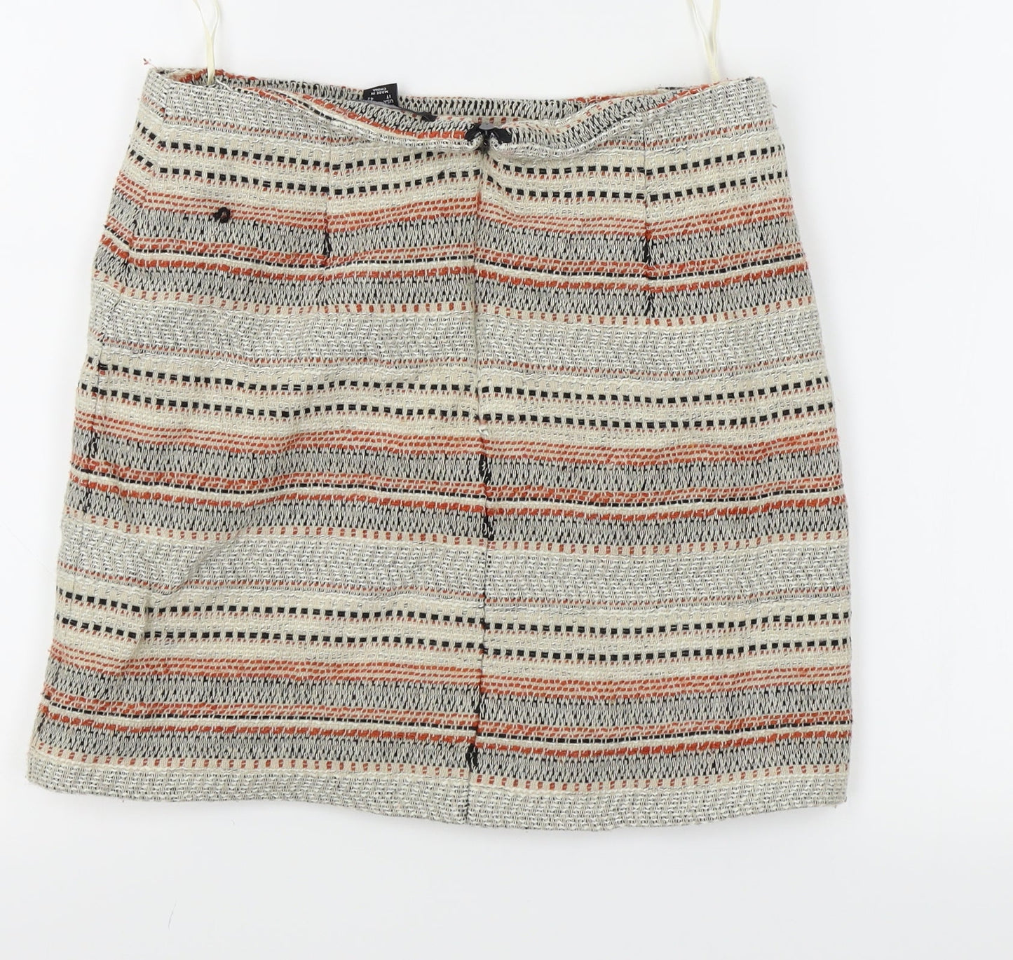 Primark Womens Multicoloured Striped  A-Line Skirt Size 10