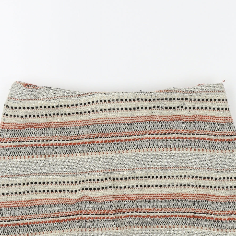 Primark Womens Multicoloured Striped  A-Line Skirt Size 10