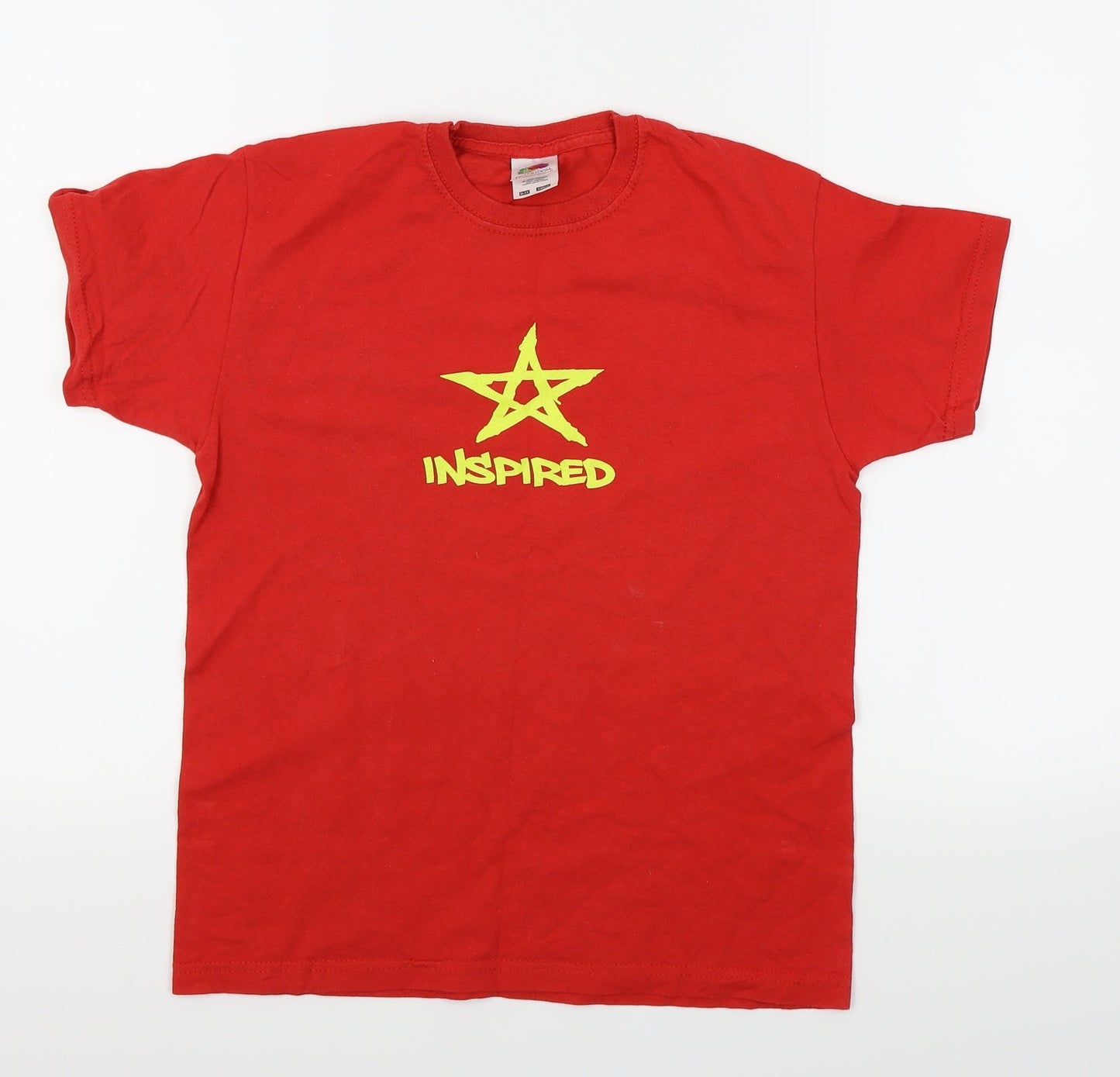 Fruit of the Loom Boys Red   Basic T-Shirt Size 9 Years  - inspired