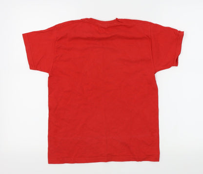 Fruit of the Loom Boys Red   Basic T-Shirt Size 9 Years  - inspired