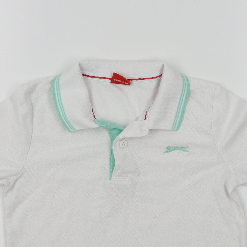 Slazenger Boys White   Basic Polo Size 7-8 Years