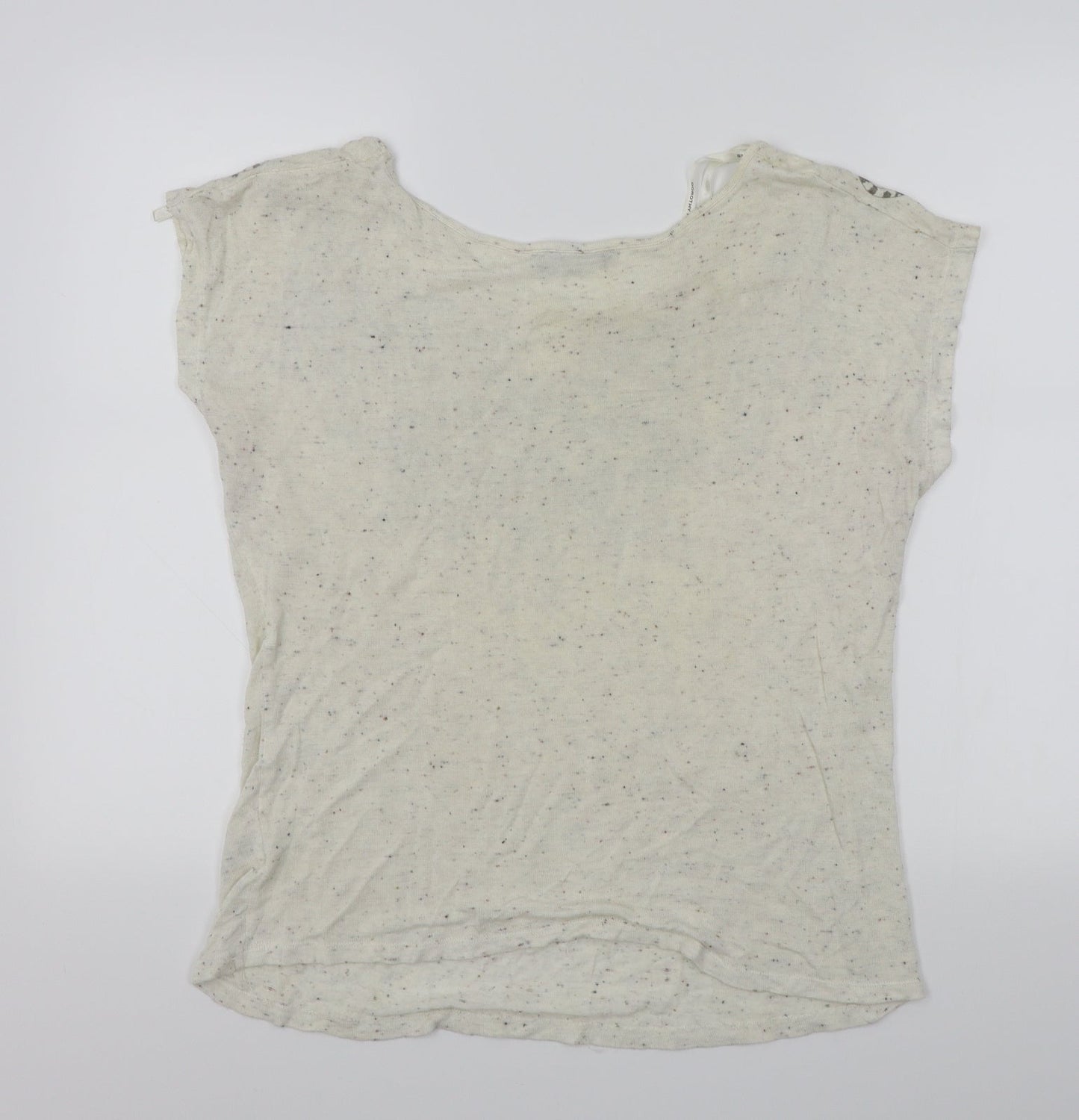 Dorothy Perkins Womens Beige Colourblock  Basic T-Shirt Size 12  - Animal face
