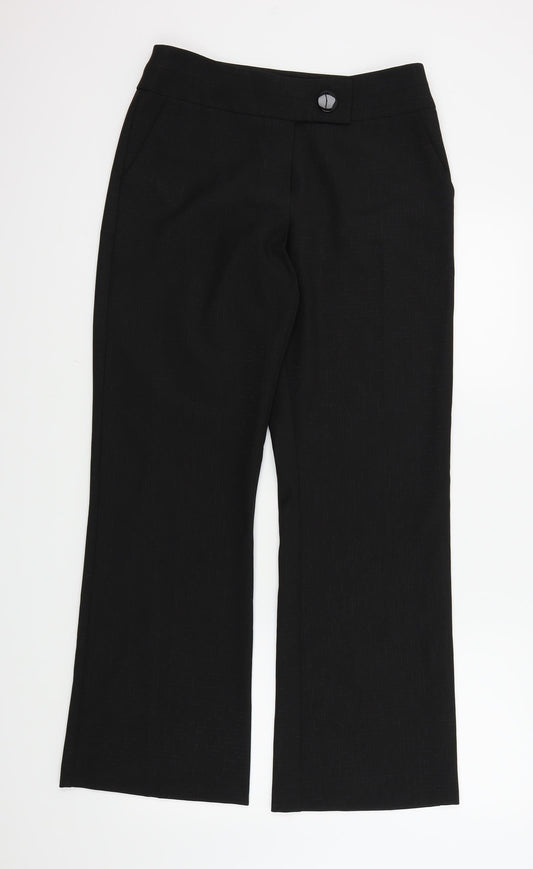 M&Co Womens Black   Trousers  Size 10 L29 in