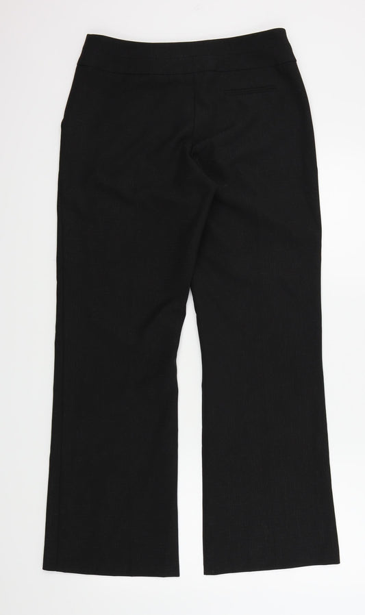 M&Co Womens Black   Trousers  Size 10 L29 in