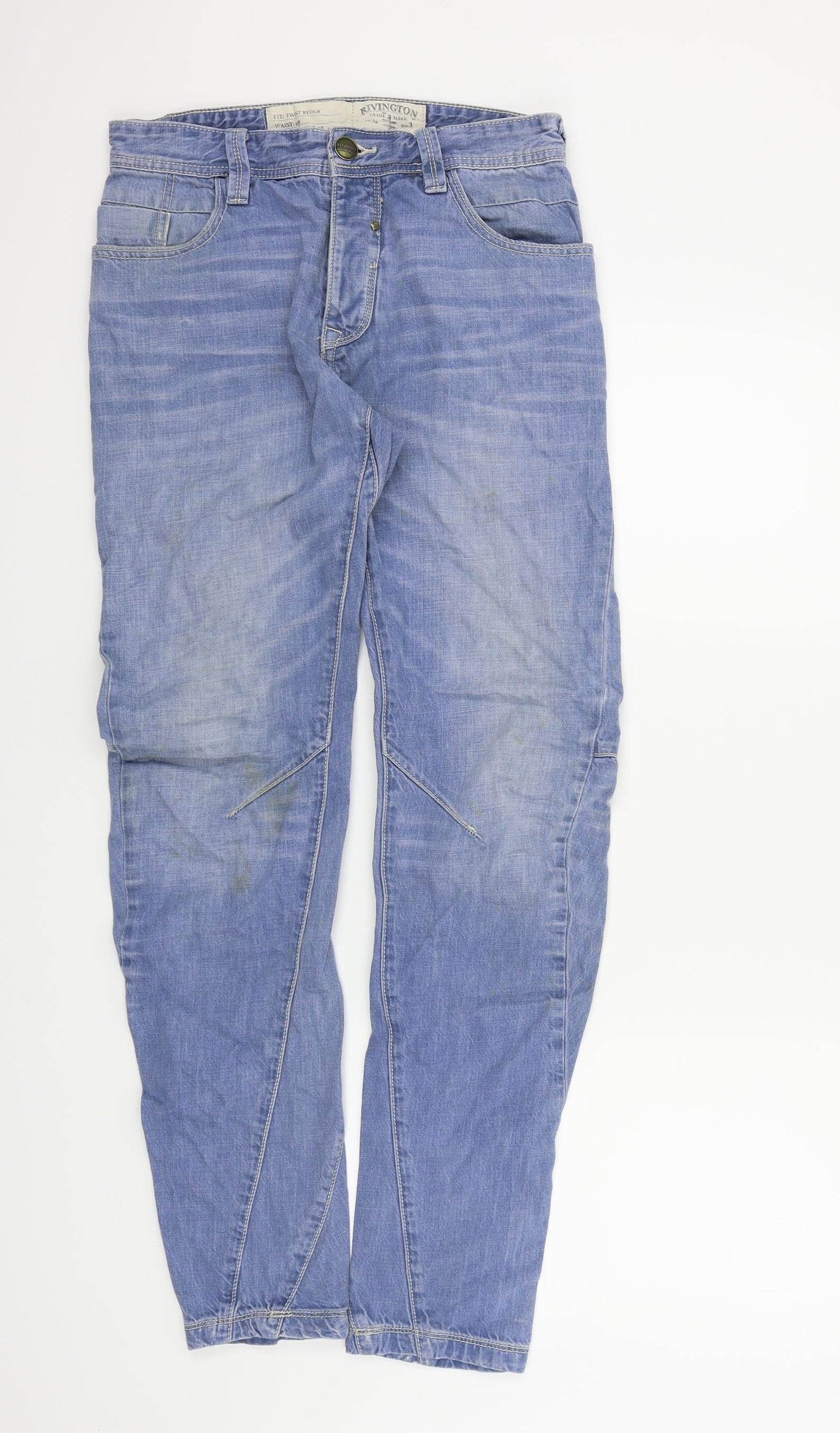 Mens UK Size 28 in RIVINGTON Regular Fit Skinny Blue Jeans