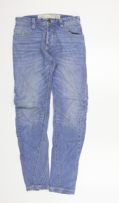 Mens UK Size 28 in RIVINGTON Regular Fit Skinny Blue Jeans