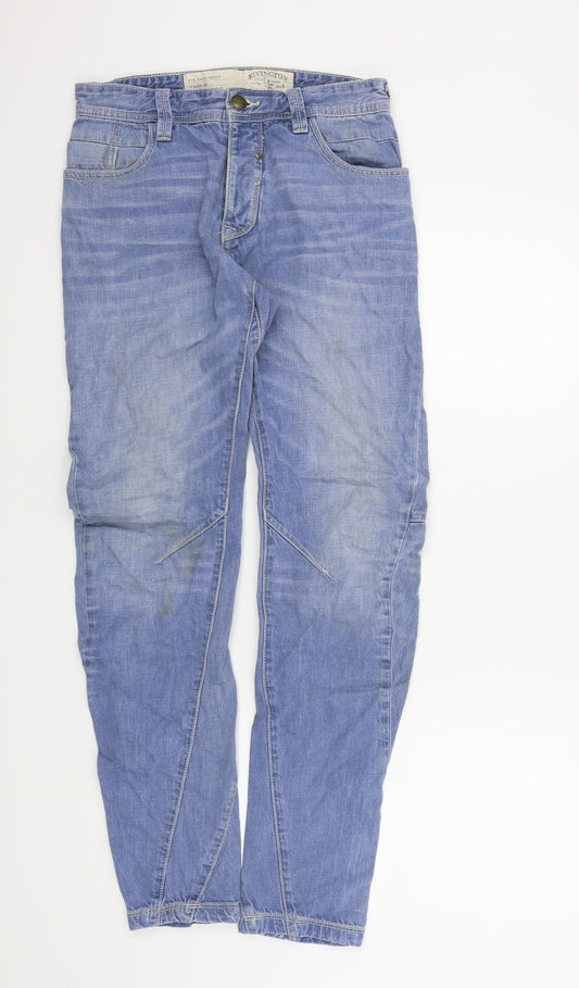 Mens UK Size 28 in RIVINGTON Regular Fit Skinny Blue Jeans