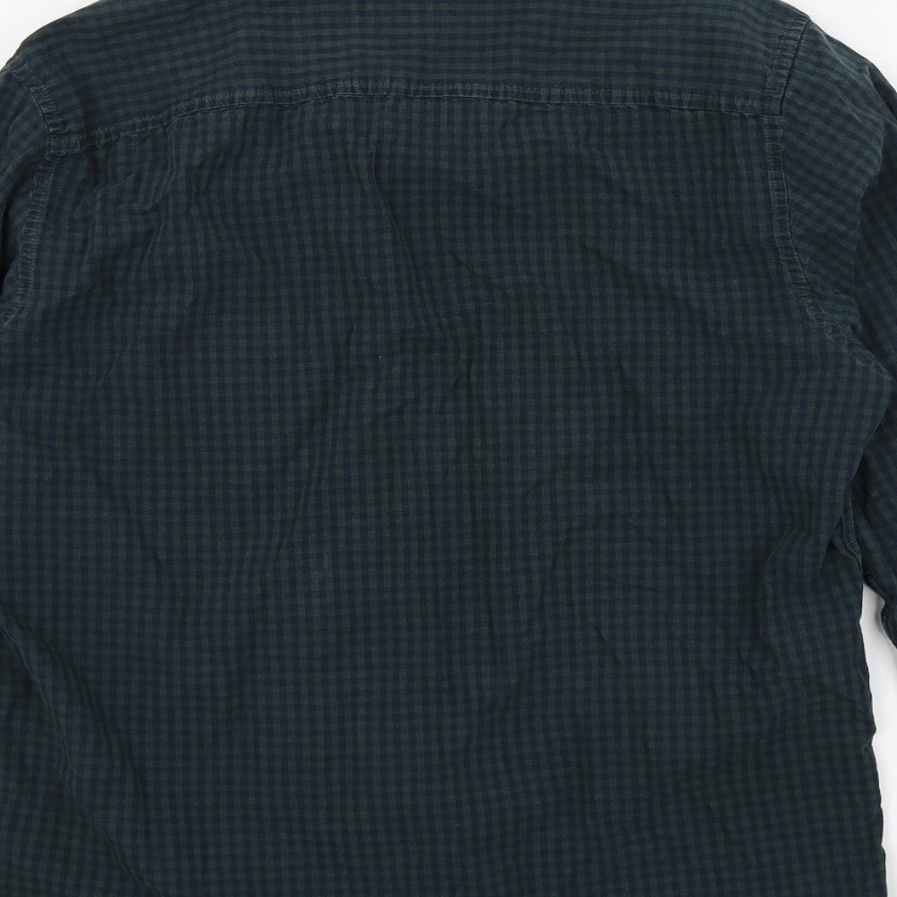 F&F Mens Green Check   Button-Up Size M