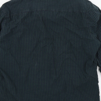 F&F Mens Green Check   Button-Up Size M