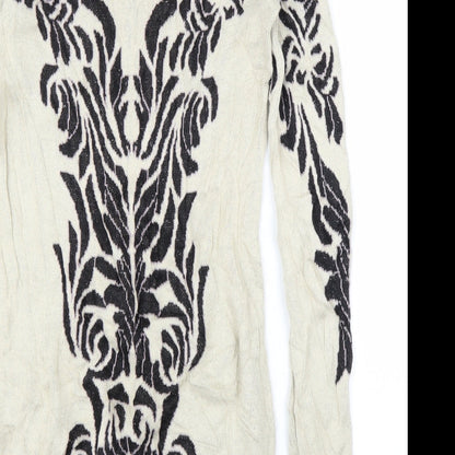 Love21 Womens Beige Floral  Jumper Dress  Size XS