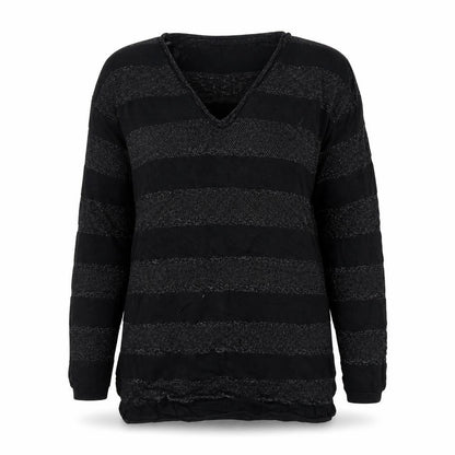 George Womens Black Striped  Pullover Jumper Size 10