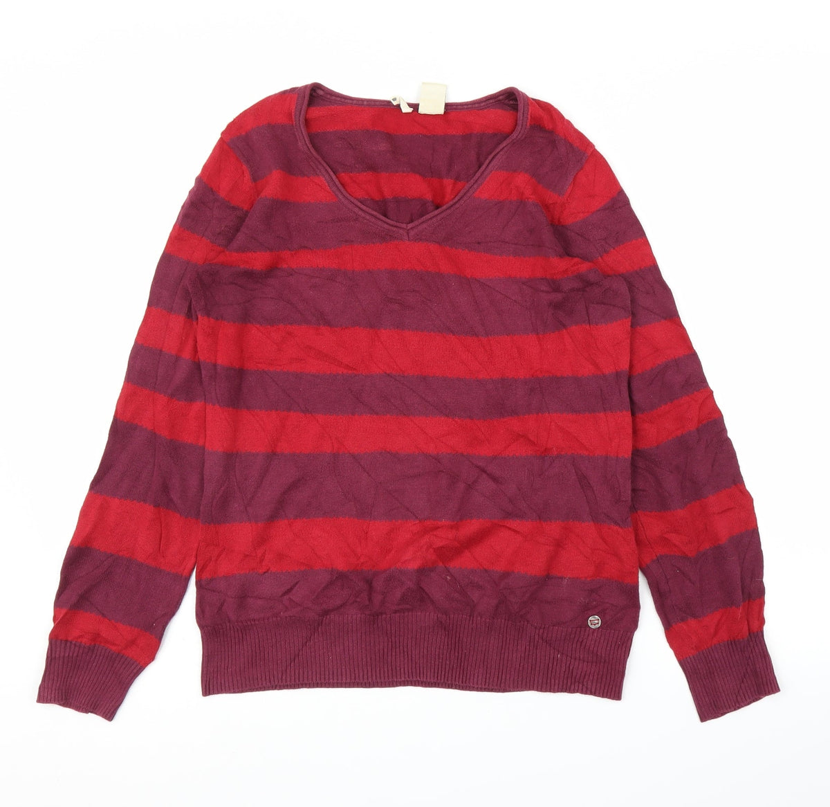 Preworn Womens Purple Striped  Pullover Jumper Size M
