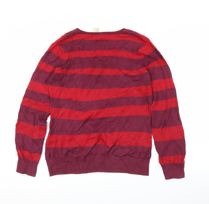 Preworn Womens Purple Striped  Pullover Jumper Size M