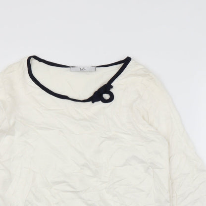 Isle Womens Ivory   Pullover Jumper Size L