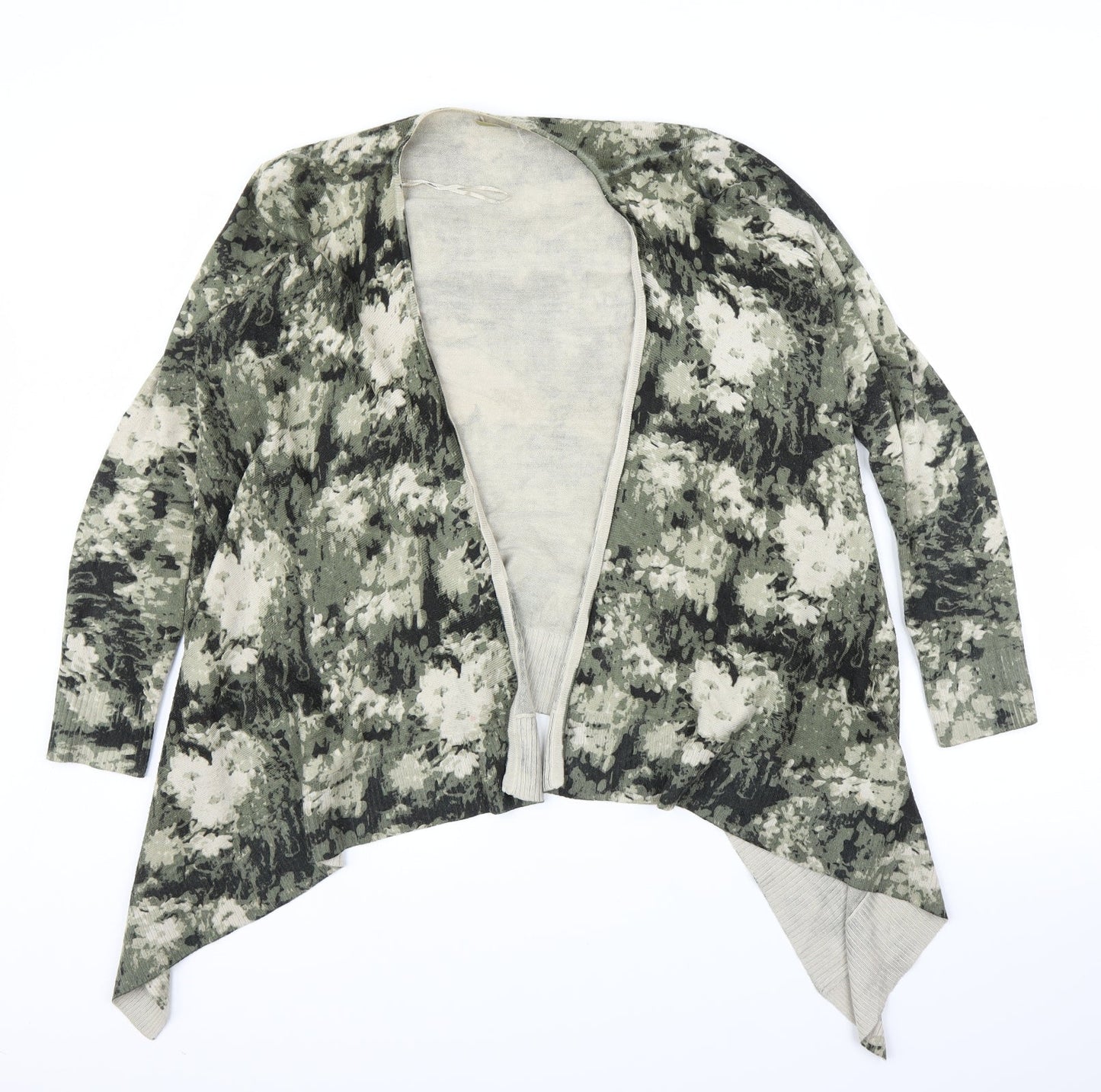 TU Womens Green Camouflage  Cardigan Jumper Size 12