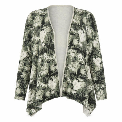 Tu Womens Green Camouflage  Cardigan Jumper Size 12