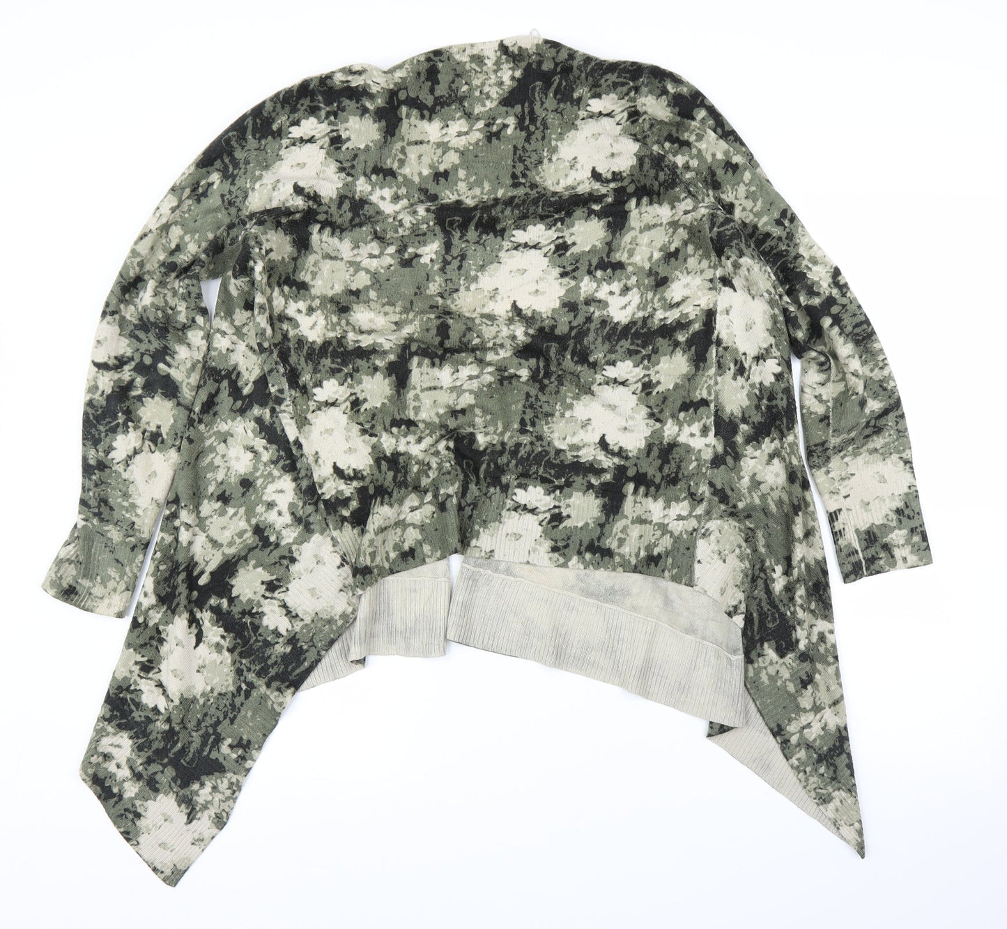 TU Womens Green Camouflage  Cardigan Jumper Size 12