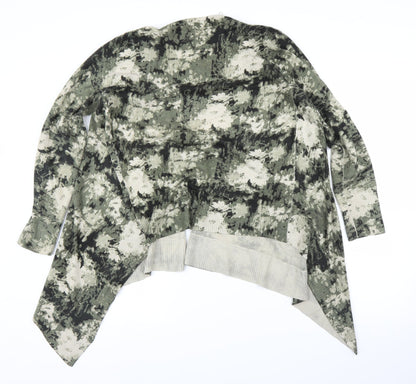 TU Womens Green Camouflage  Cardigan Jumper Size 12