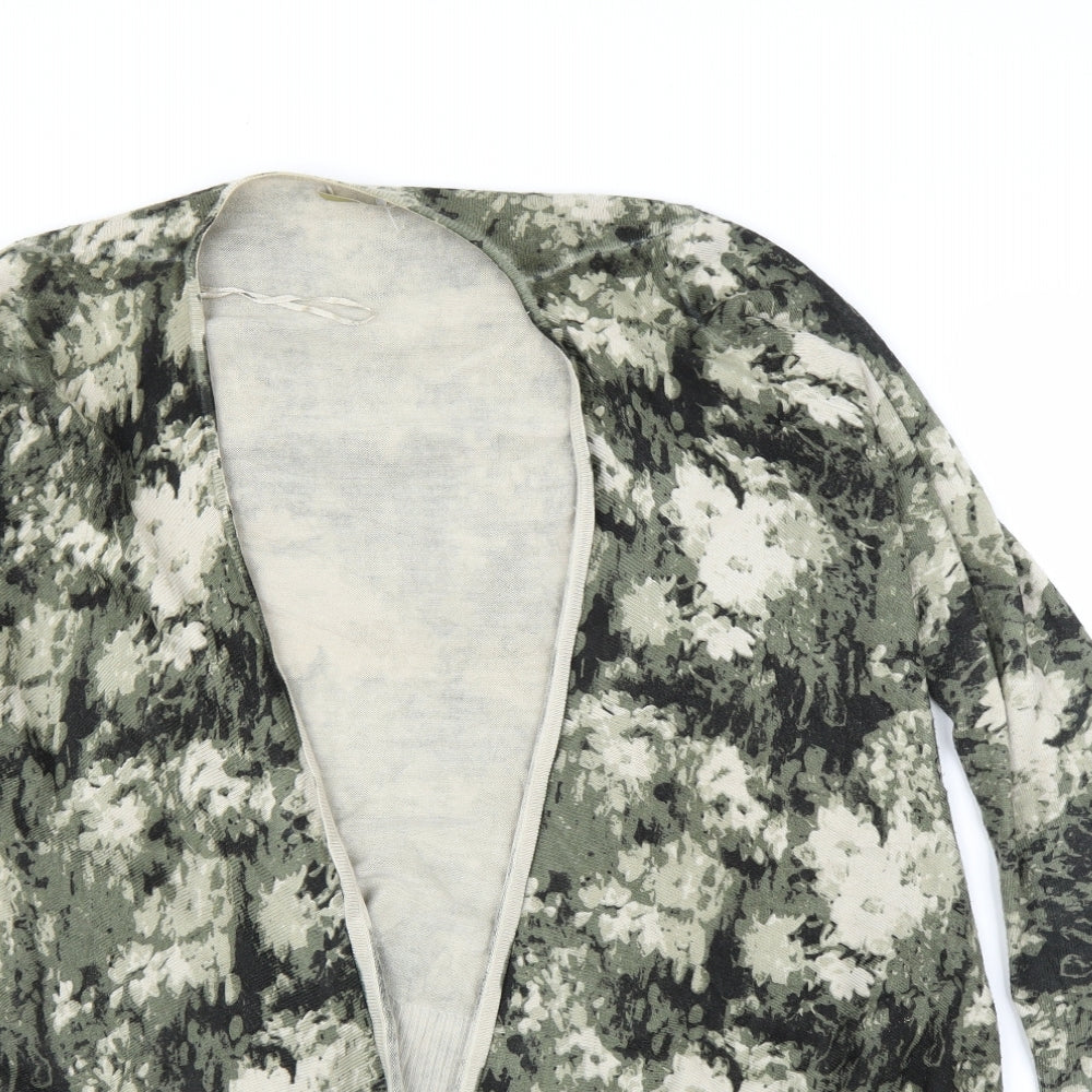 TU Womens Green Camouflage  Cardigan Jumper Size 12