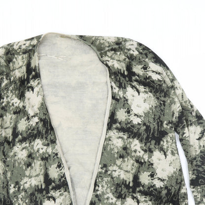 TU Womens Green Camouflage  Cardigan Jumper Size 12