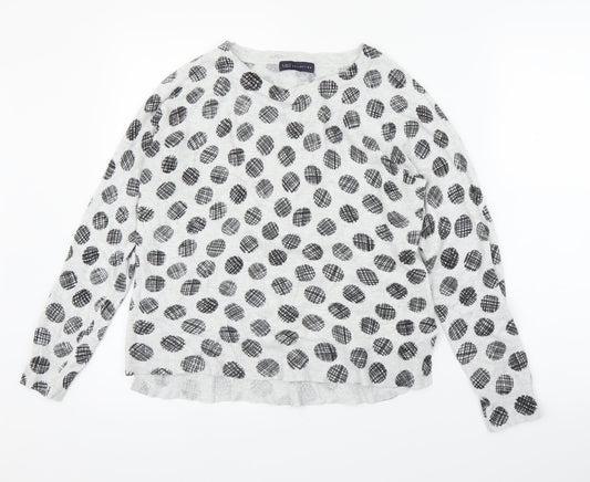 Marks & Spencer Womens Grey   Pullover Jumper Size 12  - Circle pattern