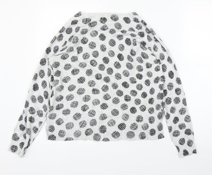 M&S Womens Grey   Pullover Jumper Size 12  - Circle pattern