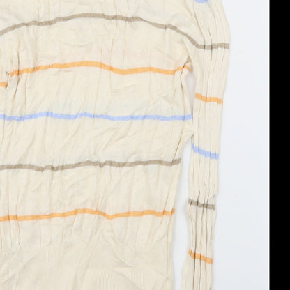 Marks & Spencer Womens Beige Striped  Pullover Jumper Size S