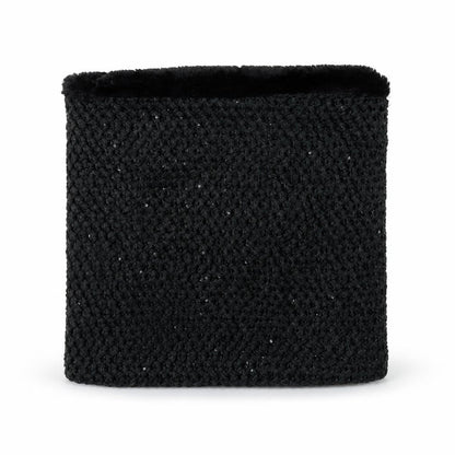Front view of Preworn unisex black shawl/wrap - snood