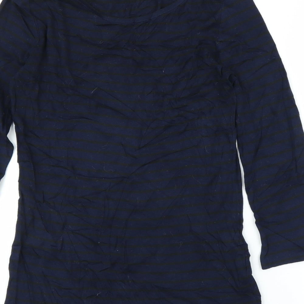 Womens UK Size S United Colors of Benetton Blue Tunic Blouse