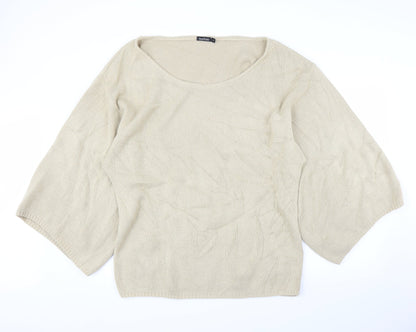 Boohoo Womens Beige   Pullover Jumper Size S