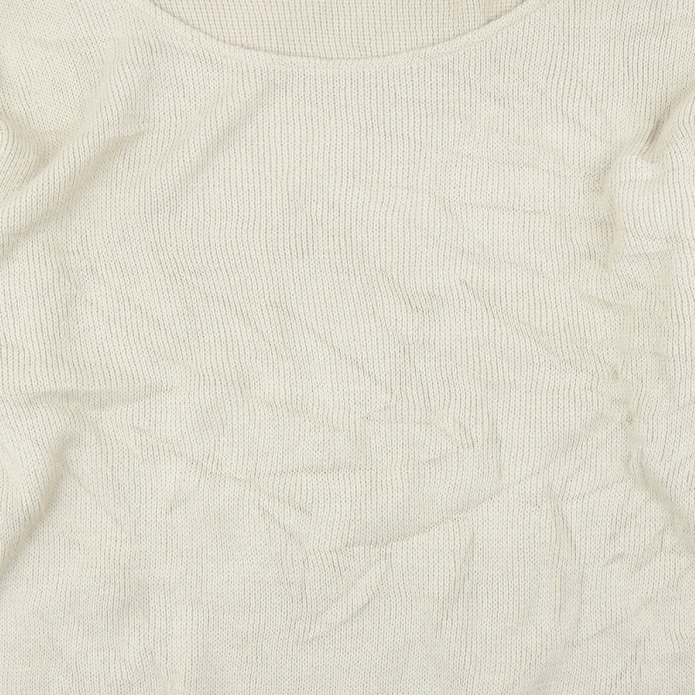 Boohoo Womens Beige   Pullover Jumper Size S