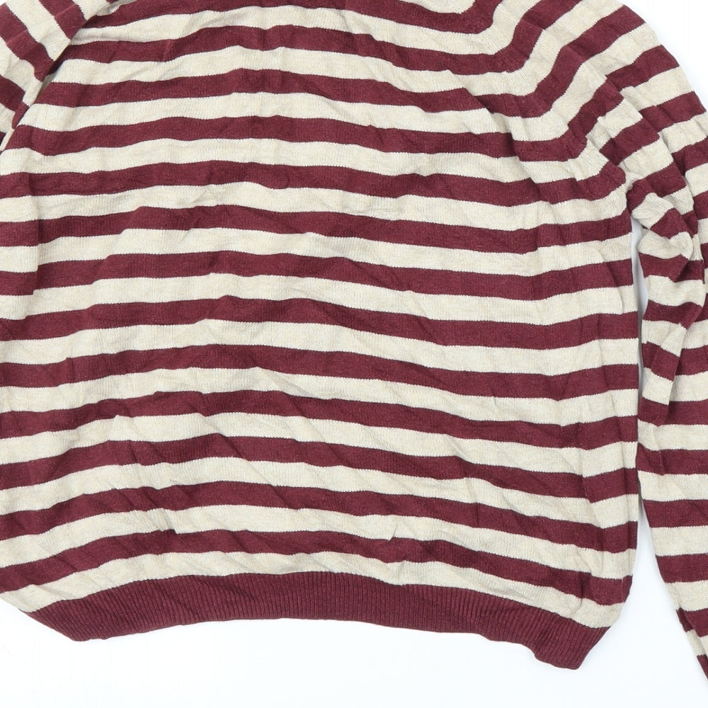 Dorothy Perkins Womens Purple Striped  Pullover Jumper Size 16