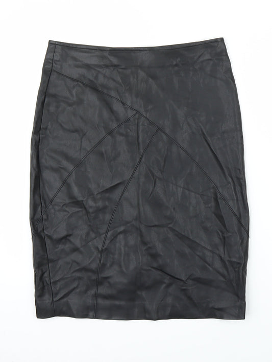 Linea Womens Black   Straight & Pencil Skirt Size 10