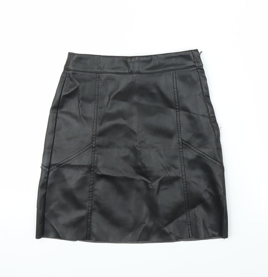 H&M Womens Black   A-Line Skirt Size 4