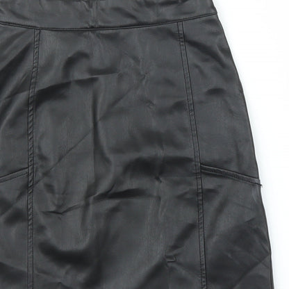 H&M Womens Black   A-Line Skirt Size 4