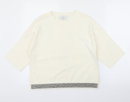 Next Womens Ivory   Pullover Jumper Size 8