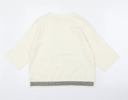 Next Womens Ivory   Pullover Jumper Size 8