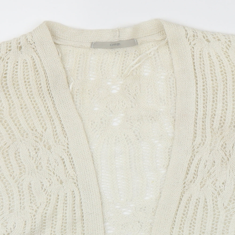 George Womens Ivory   Cardigan Jumper Size M