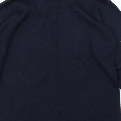 Clara Giehl Womens Blue Argyle/Diamond  Pullover Jumper Size 12