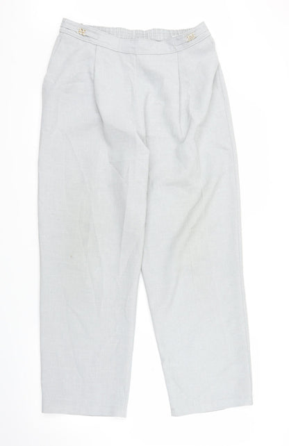 Womens UK Size 14 BHS Regular Fit Capri Grey Trousers
