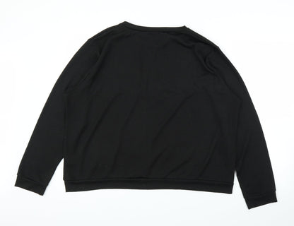 B. You Womens Black   Pullover Jumper Size 16