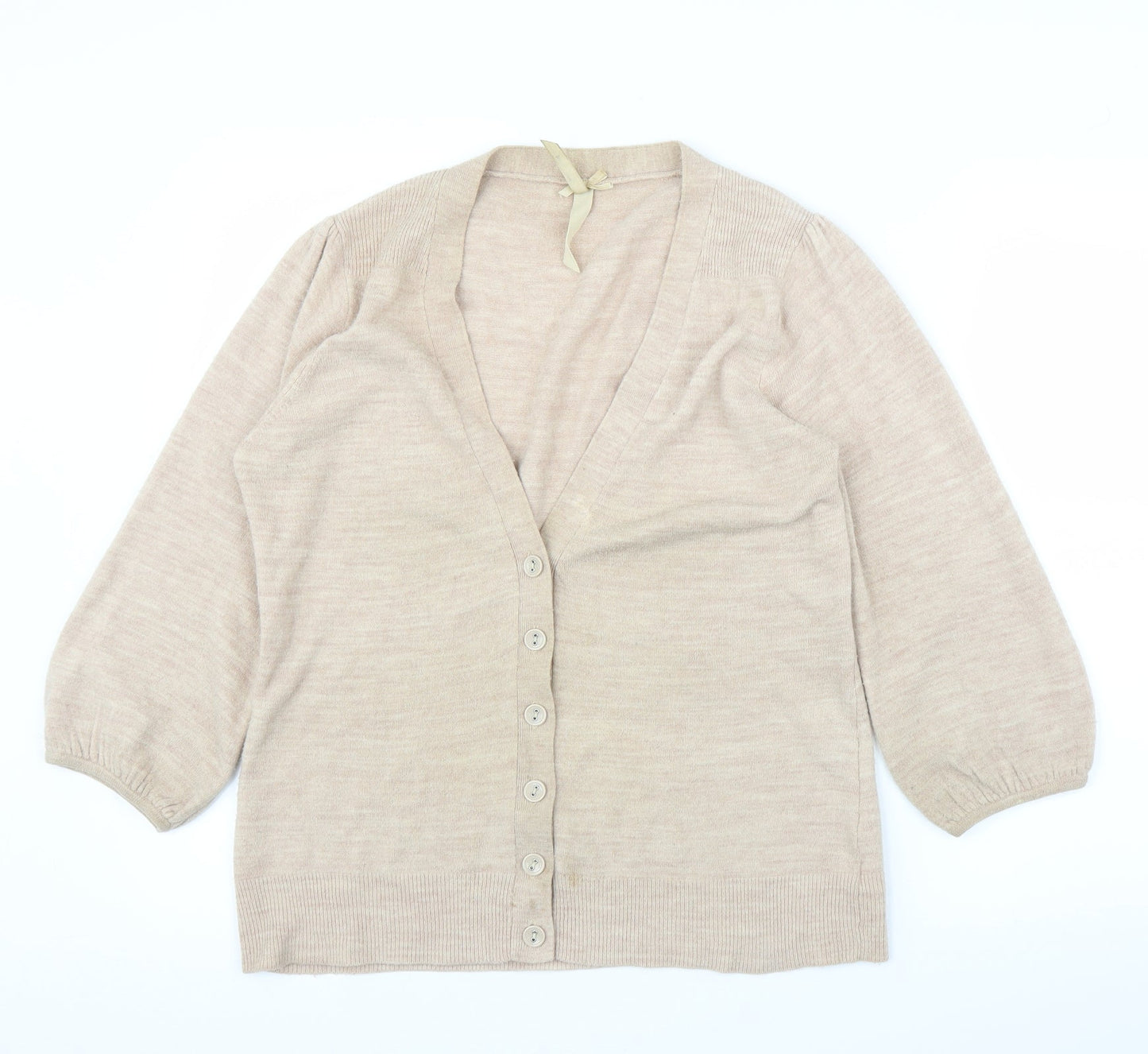Evie Womens Beige   Cardigan Jumper Size 14