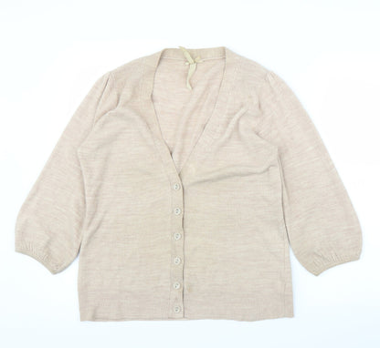 Evie Womens Beige   Cardigan Jumper Size 14