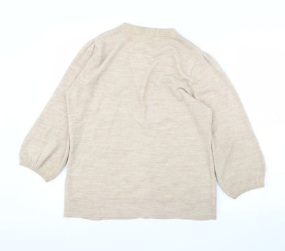 Evie Womens Beige   Cardigan Jumper Size 14