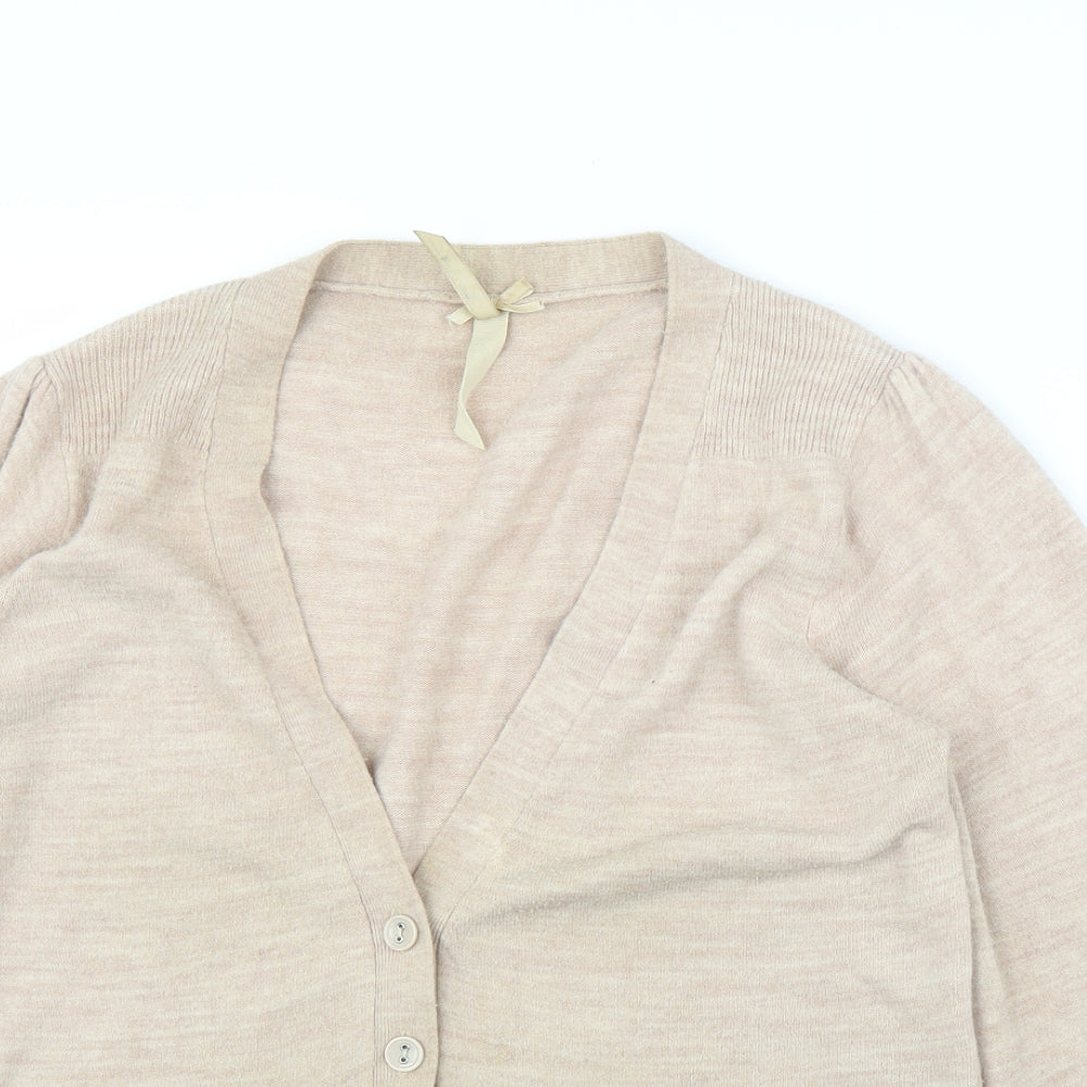 Evie Womens Beige   Cardigan Jumper Size 14